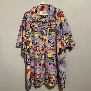 Pop Art Oversized Shirt Dress Andy Warhol Roy Lichtenstein Comic 5X